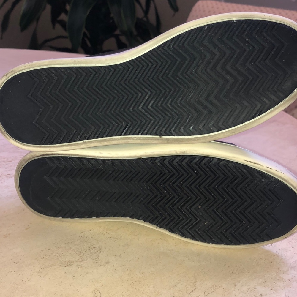 rag & bone Black Leather Lace-Up Sneakers with White Sole - Picture 5 of 8